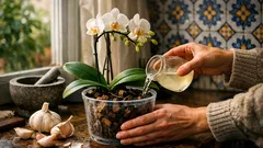 Como usar água de alho na orquídea para estimular a floração sem queimar as raízes