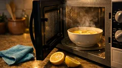 Como limpar o micro-ondas em menos de 5 minutos com vapor e limão